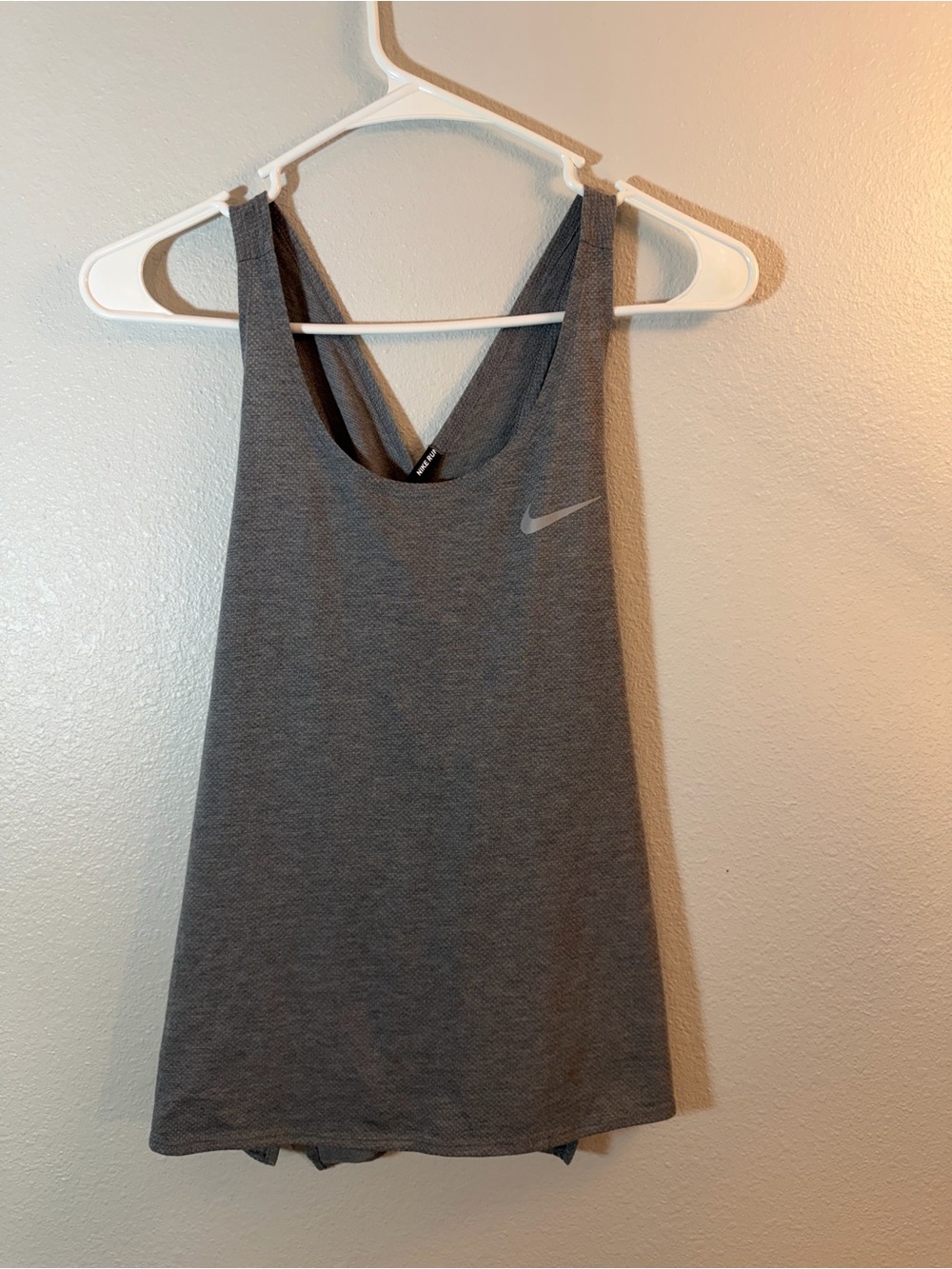 Nike Grey Women's Racerback Adjustable Tank Top - Activewear/Workout Clothing
